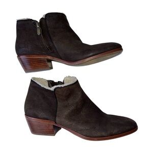 Sam Edelman Ankle Boots Leather Sherpa Lining Women’s 8.5 US PETTY